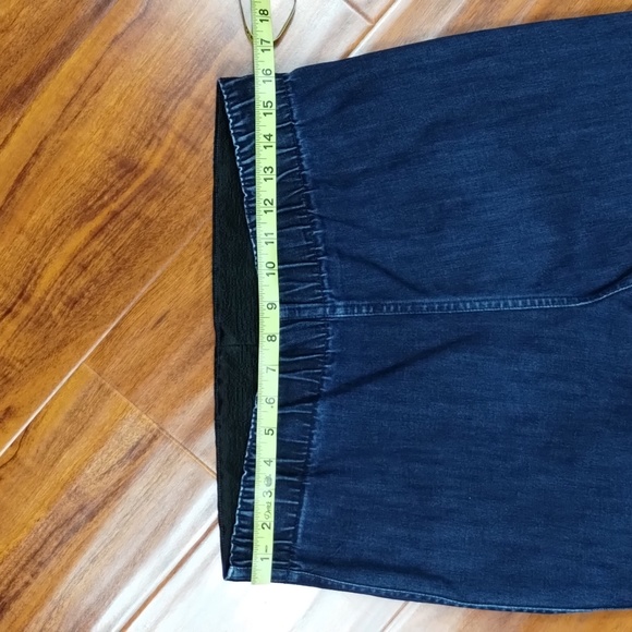 Soft Surroundings Cotton High Waisted Pull On Denim Jeans Inseam 27" - Picture 4 of 9
